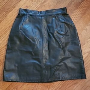 Cedars Vintage Leather Skirt